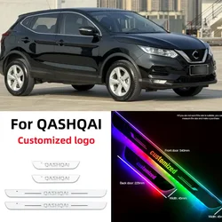 For Nissan Qashqai J10 J11 J12 2006-2023 Car Door Sill Light Customized Logo LED Welcome Threshold Pedal Lamp Auto Accessories
