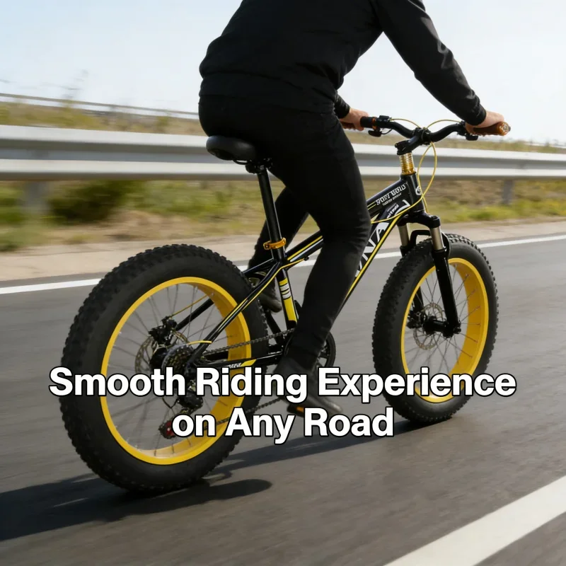 20 Inch Black And Yellow Fat Tire Snow Bike 26 Inch Mountain Bike with Variable Speed And Disc Brake for Students