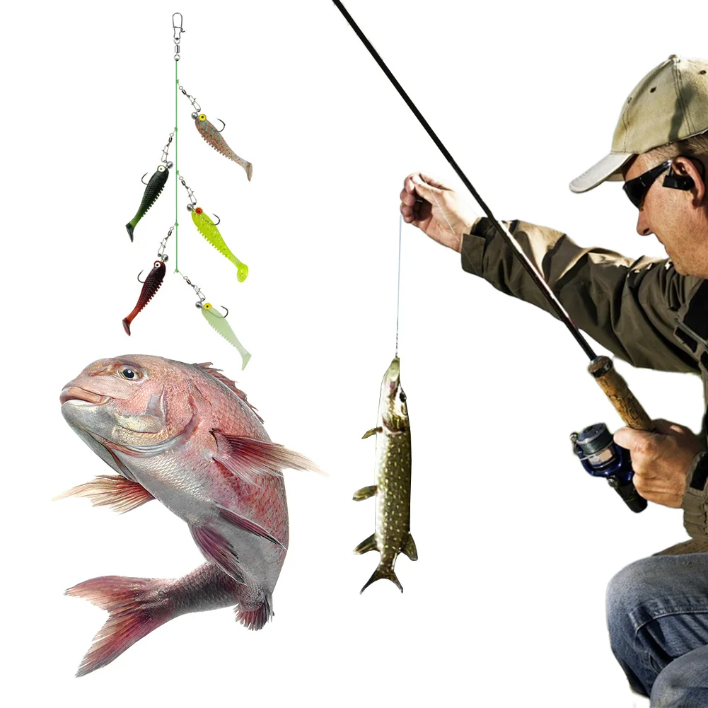 العنقودية لينة إغراء الاصطناعي سيليكون لينة الطعم Pesca الطعم الصيد تلاعب لملحقات صيد الأسماك في المياه المالحة #3