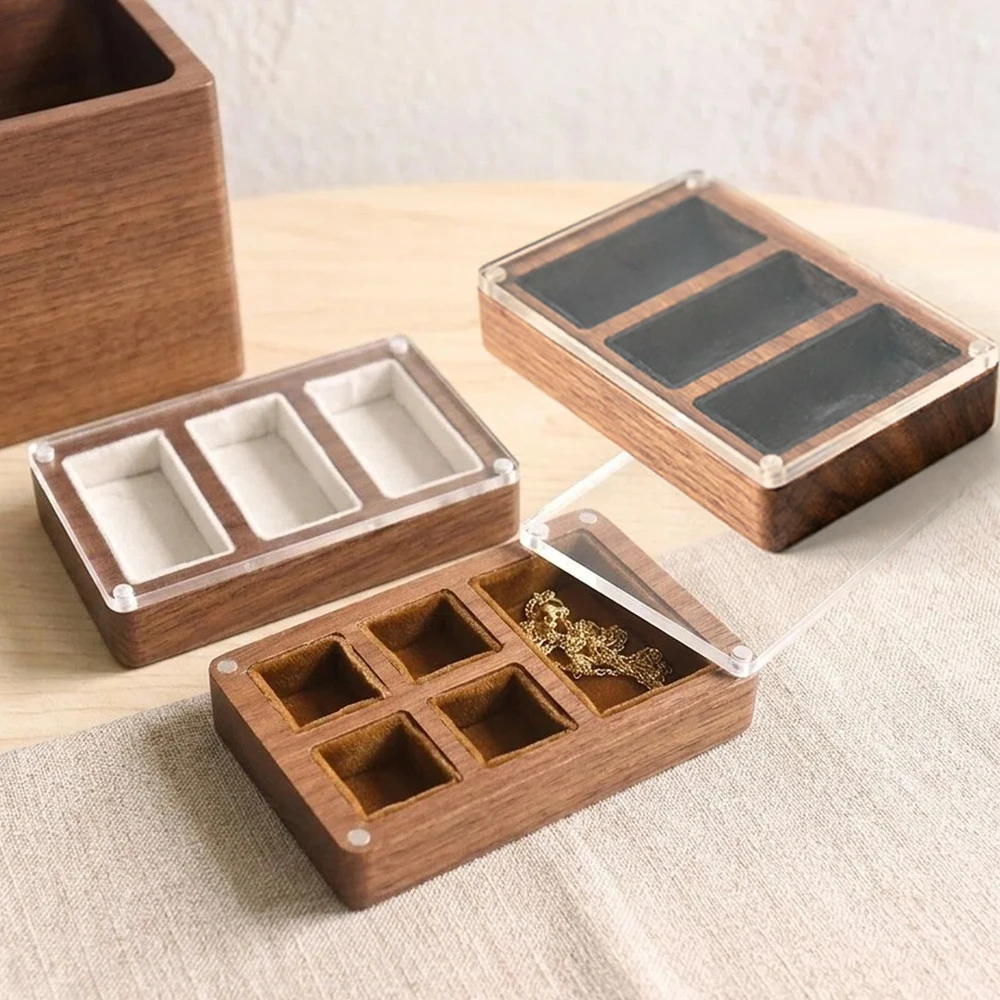 Woman Jewelry Magnetic Attraction Storage Box Birthday Party Acrylic Earrings and Pendant Gift Box Accessory Shop Display Tool