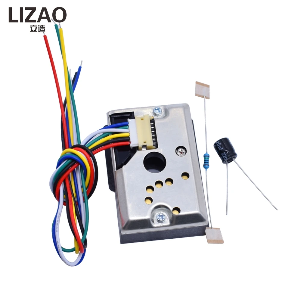 GP2Y1014AU0F Compact Optical Dust Sensor, Compatible GP2Y1010AU0F Smoke Particle Detection Module, Air Quality Sensor with Cable