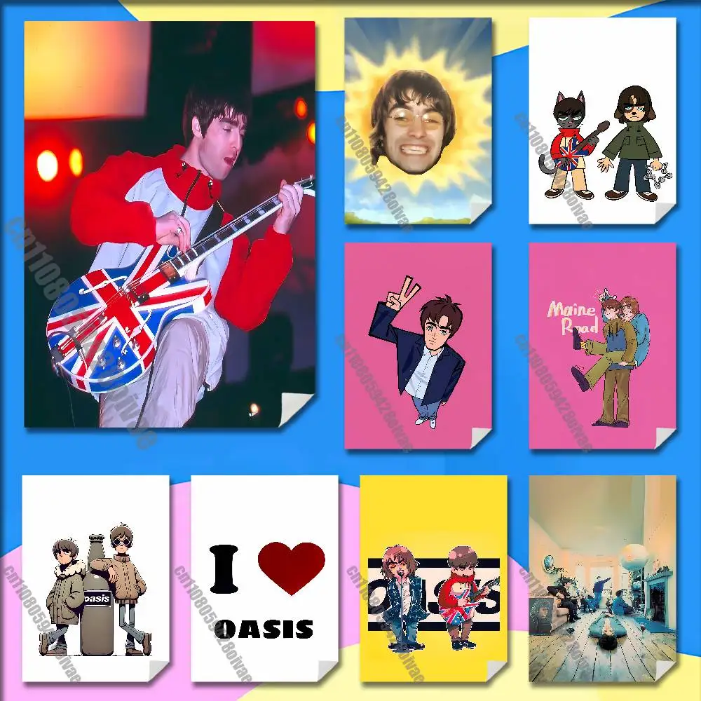Постер с обложкой альбома "Definitely Maybe" группы Oasis, самоклеящийся
