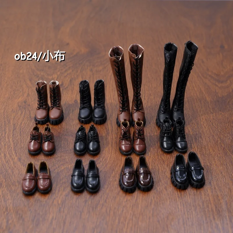 Blythe doll Shoe Accessories Azone Blythe High Boots Small Leather Shoes OB22 Sponge Sole Loafers