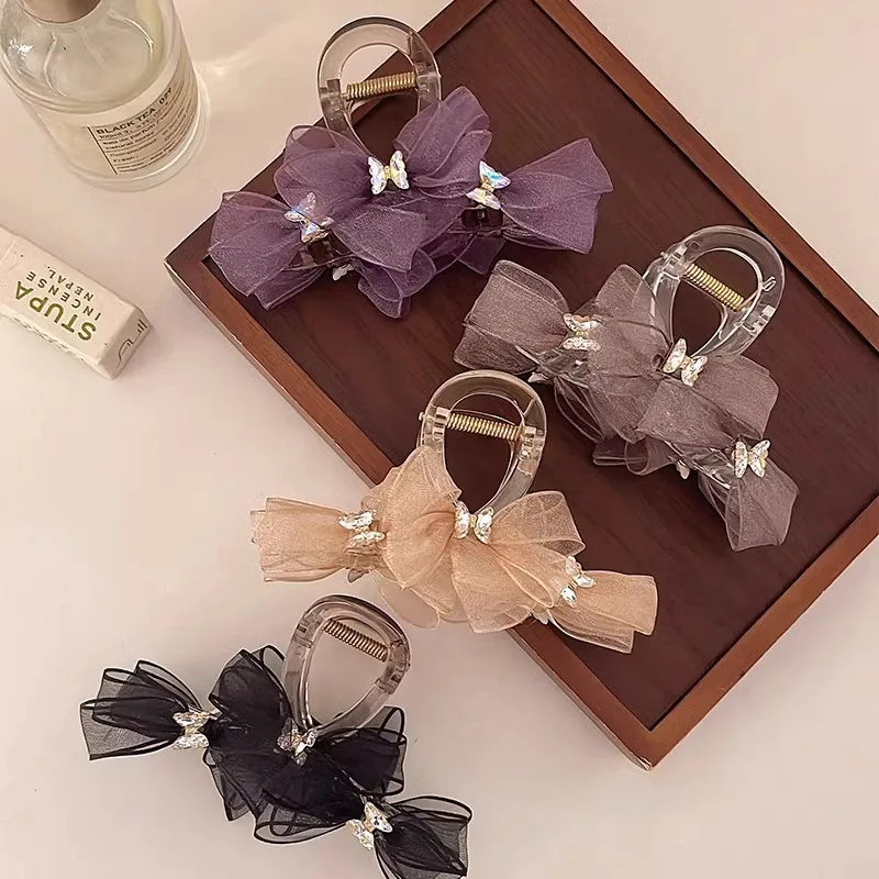 

bow grab clip, new temperament shark clip, high-end Korean hairpin.