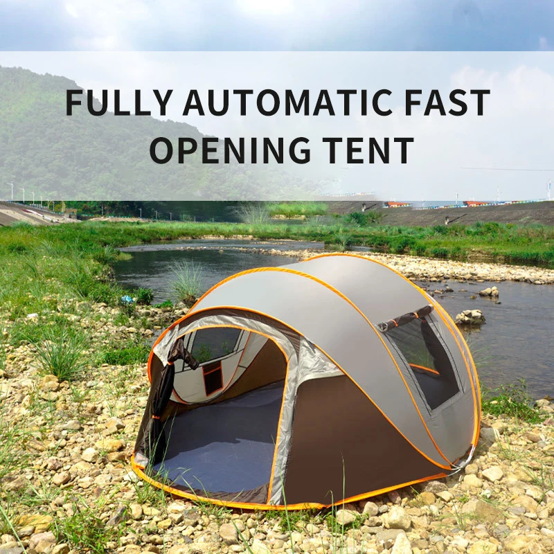 Double inflatable tent outdoor camping foldable and portable