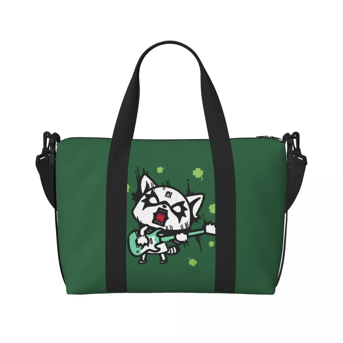 

Пользовательские агрессивные сумки для покупок Retsuko, женские большие вместительные анимационные пляжные дорожные сумки для спортзала