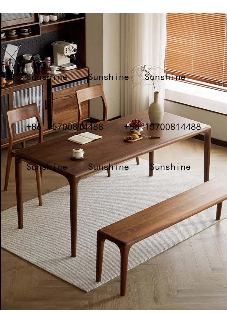 

Black walnut solid wood ash wood log table customization
