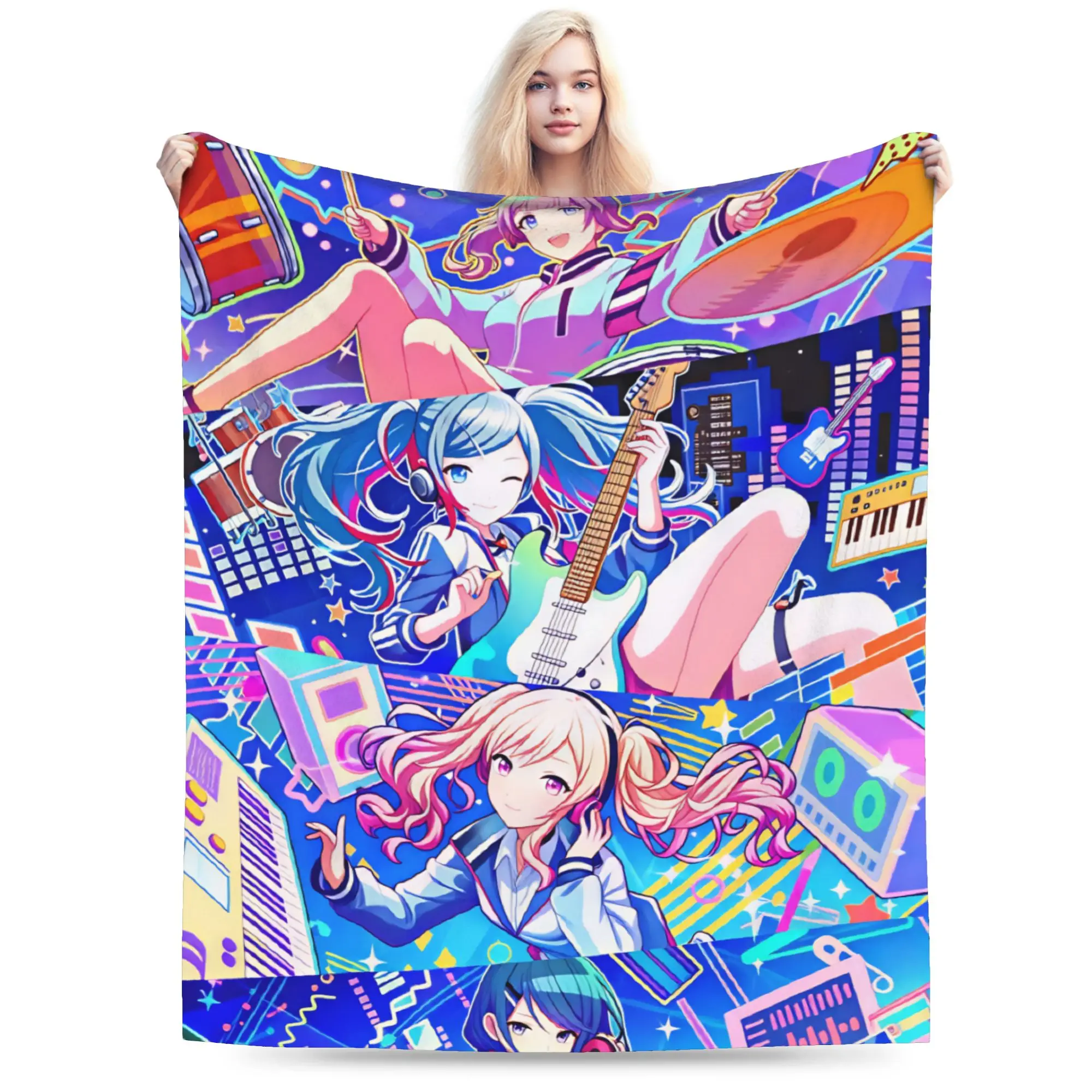 Soft Blankets Students Picnic Project Sekais Throw Blanket  Flannel Bedspread For Outdoor Pattern Sofa Bed Cover