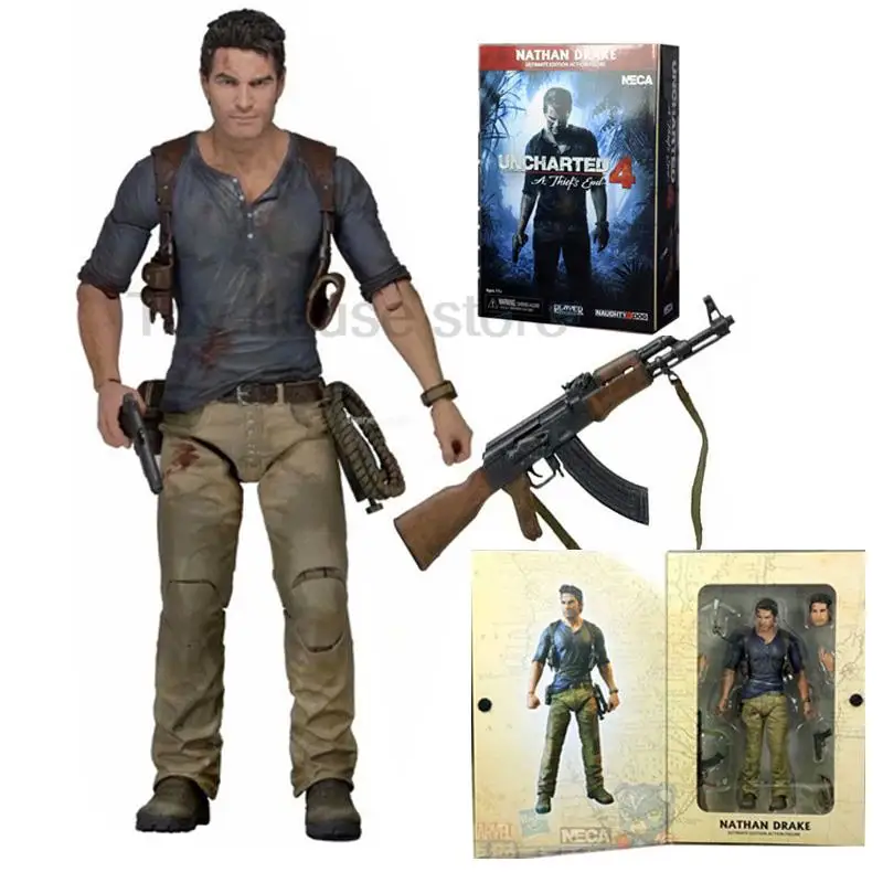 NECA Uncharted 4 A thief's end NATHAN DRAKE Action Figure Model Toys Collectable Doll Creative Present For Kids