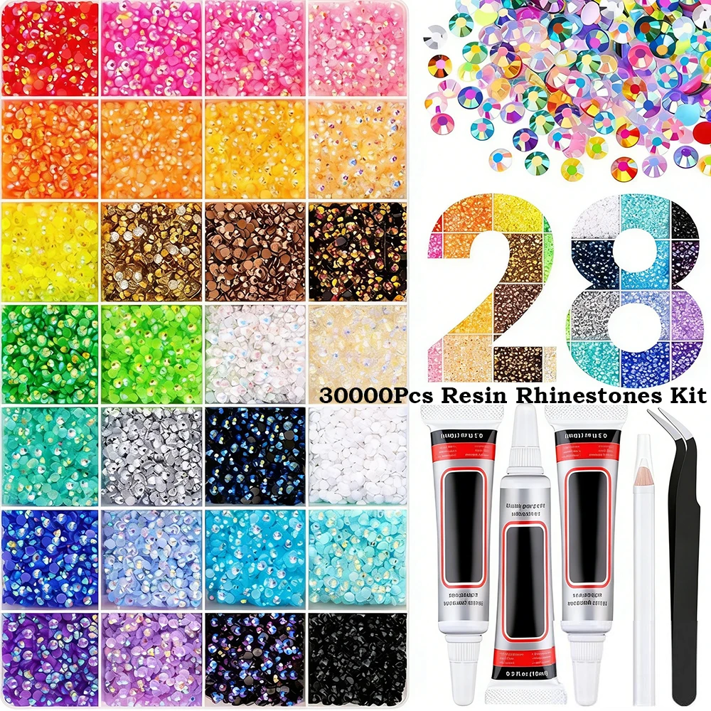 32000Pcs Resin Rhinestones Bed - Resin Craft Supplies recension och pris