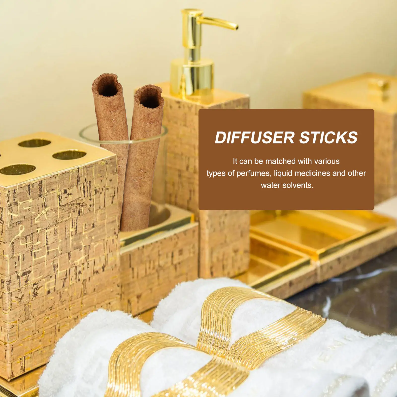 Cinnamon Sticks Aromatherapy Diffuser Set 6 to 7 Sticks Approx 40G for Essential Oil Fragrance Diffusion Study Bathroom Decor