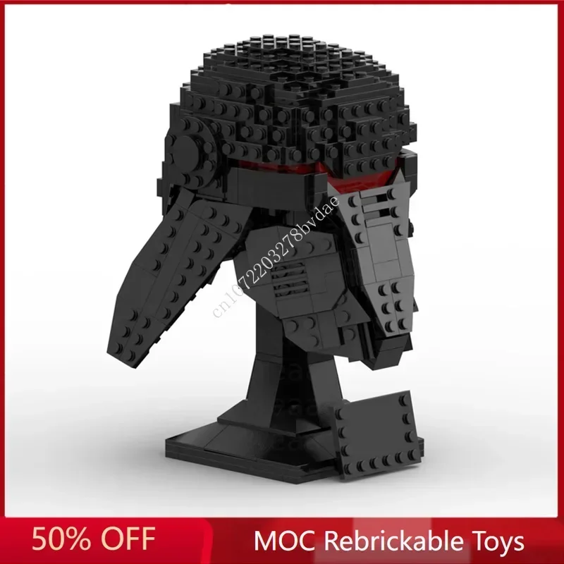 ชุดประกอบโมเดล MOC DeathTrooper Helmet MOC SpaceShip Battle Model Custom Puzzle Architecture Education Assembly Model ของเล่นคริสต์มาส 738 ชิ้น