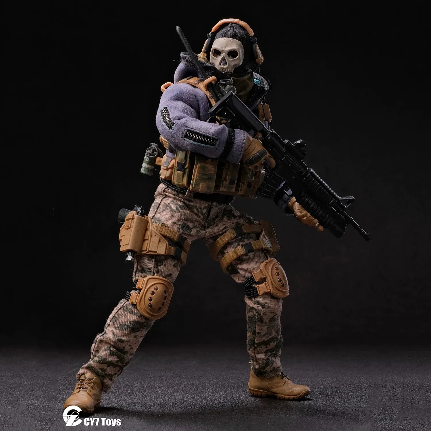 In Stock CY7 TOYS 1/12 Skull Mask Mercenary Tactical Soldier Action Figure Special Forces Army Toy