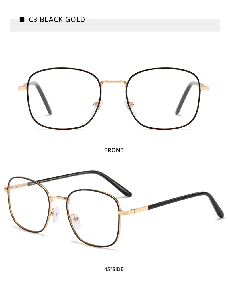 Übergroße quadratische Anti-Blaulicht-Brille für Männer und Frauen, ultraleichte, große photochrome Brille, modische dekorative Brille – Detail 16