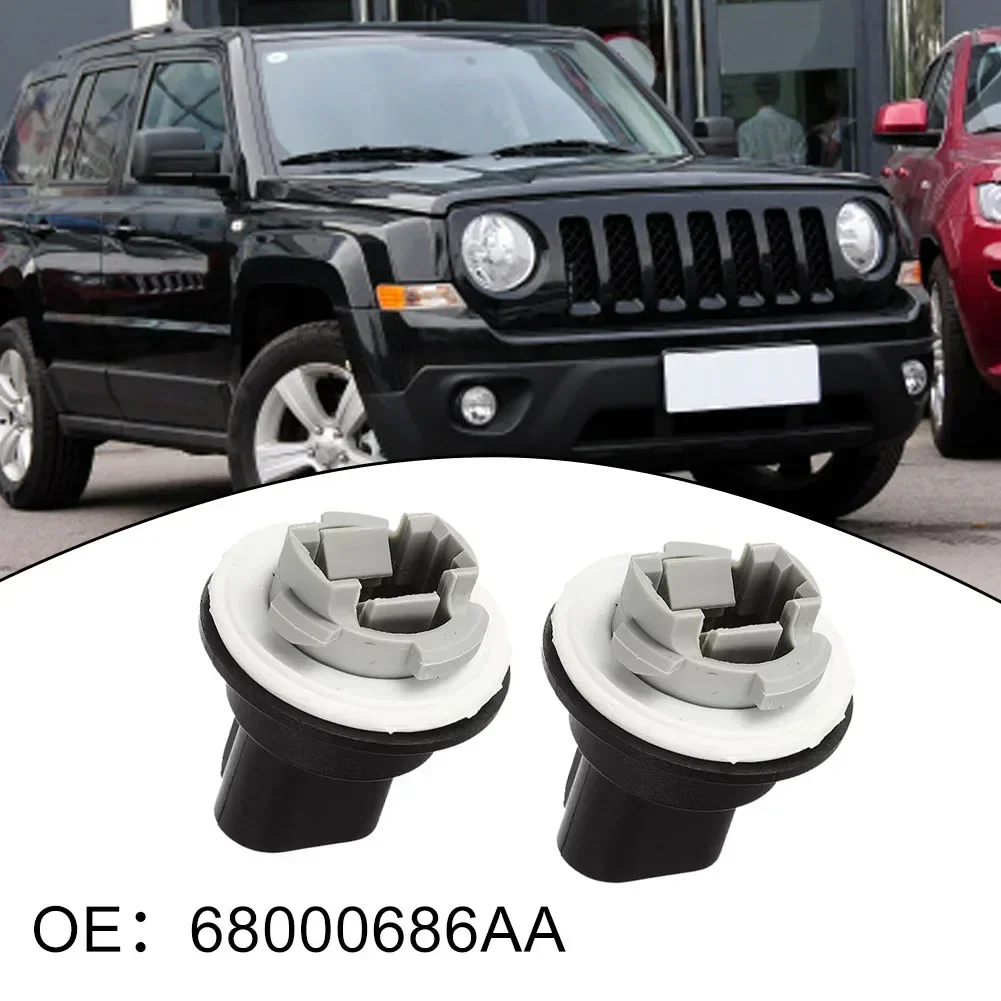 2PCS Car Parking Light Bulb Sockets Lamp Holder For Jeep For Patriot 07-2017 68000686AA 645-504 Car Lights Base Parts