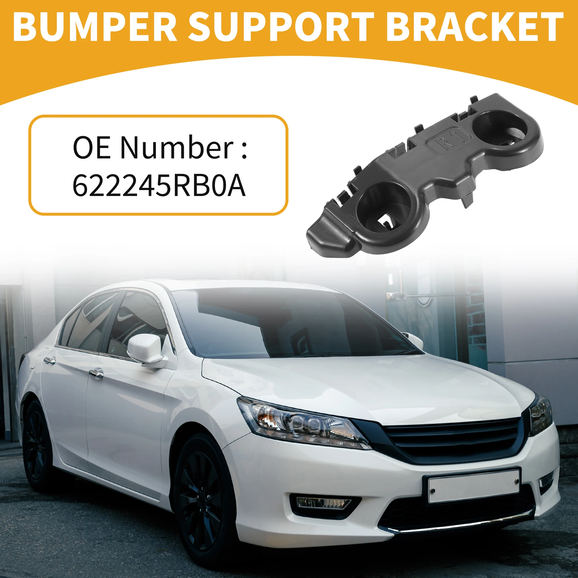 

UXCELL Опорный кронштейн правого бокового переднего бампера для Nissan Kicks 2018-2019, 1 шт., черный ABS