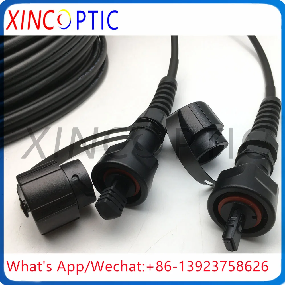 

1Pcs 12Core 6.0mm 200M ODVA-MPOAPC Female TE Brand To MPO-F OM4 Optic Patch Cord and 2Pcs MPO Male M to LC/UPC 1M Fiber Jumper