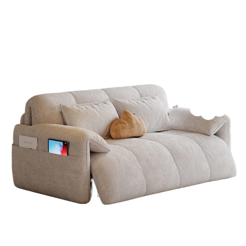 

Mid-style smart electric sofa bed foldable multi-functional small living room sofa