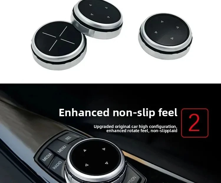 For BMW 1 2 3 4 5 6 7 Series X1 X5 X6 F20 F30 F10 F07 E60 E90 E70 IDrive Car Multimedia Big Knob Covers Button Trim Control