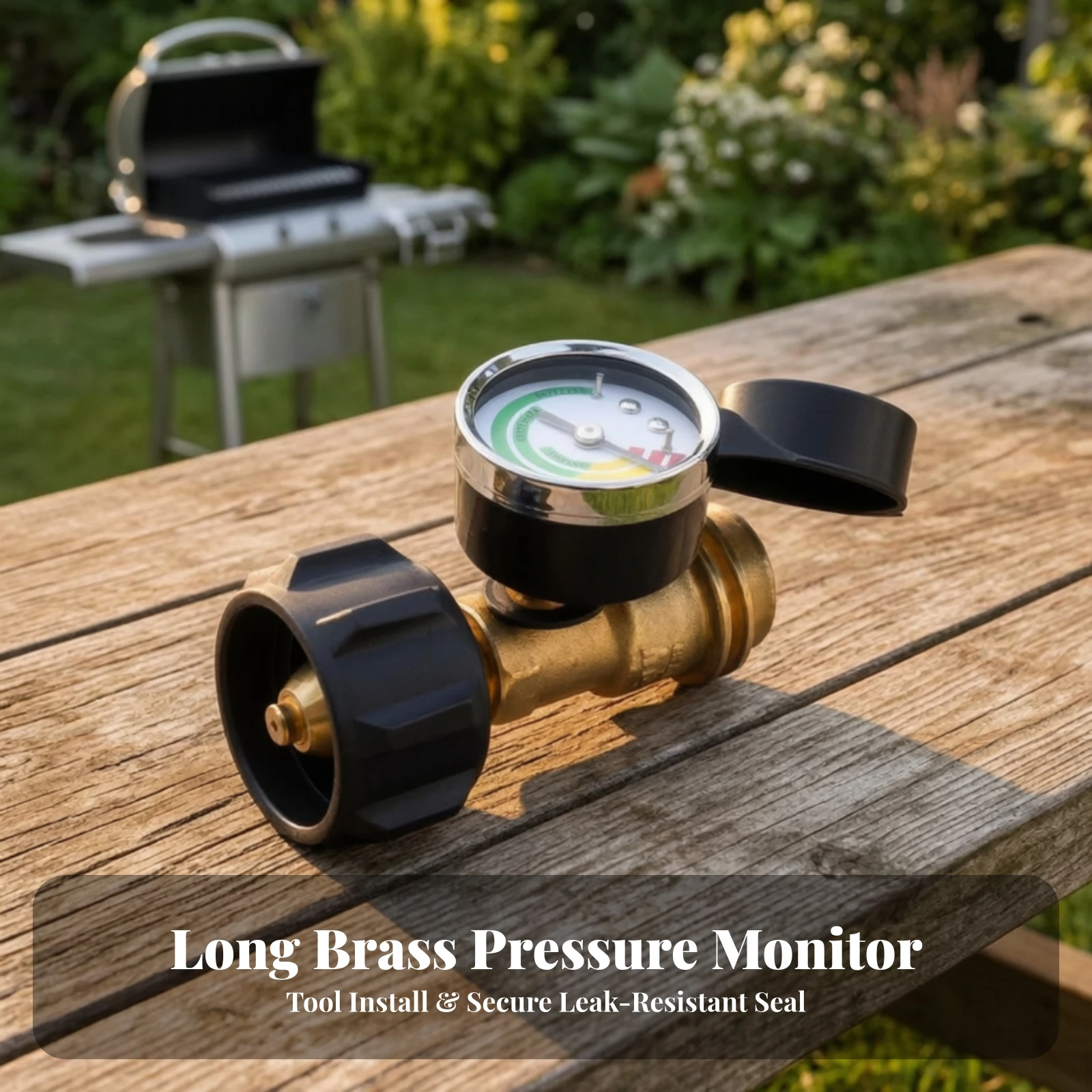 Level Indicator Temperaturesensitive Propane Tank Gauge with Level Indicator Gas Pressure Meter Brass for Outdoor Cooking