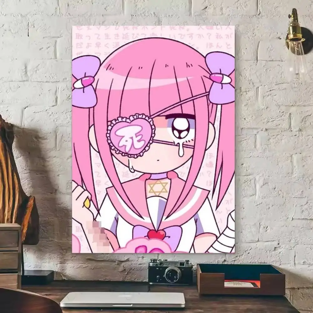 menhera chan Poster Waterproof HD Art Wall Decal Self-Adhesive Print