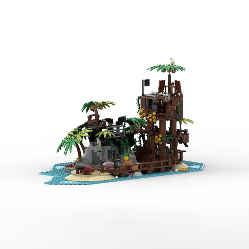 889 Uds. MOC Pirate Safehouse 2 modelo pirata bloques de construcción construcción montar Idea regalo de Navidad ladrillo juguetes para niños cumpleaños