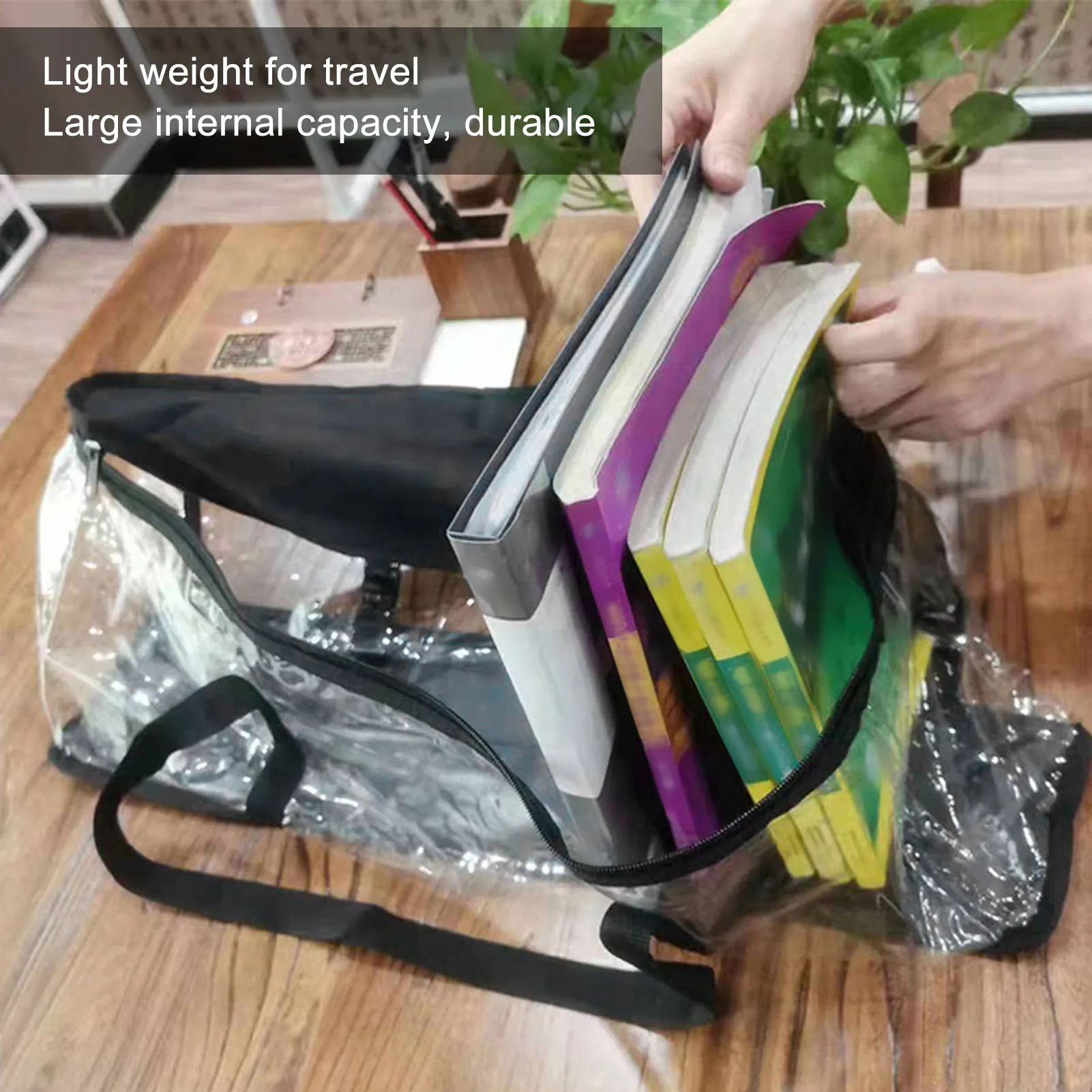 Transparent Zippered PVC Tool Storage Bag Dustproof Large Capacity Tool Organizer Pouch for Workshop Maintenance Tool Keeping