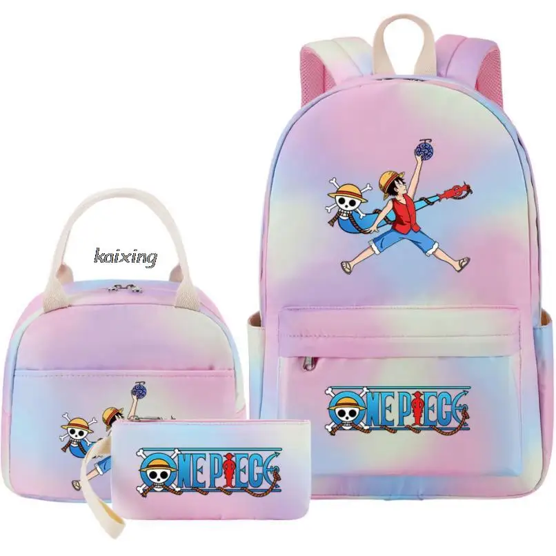 

Teenager Girls ONE PIECE 3Pcs Set Backpack Student School Bags Adult Travel Bag Women Casual Backpack Beautiful Pattern Rucksack