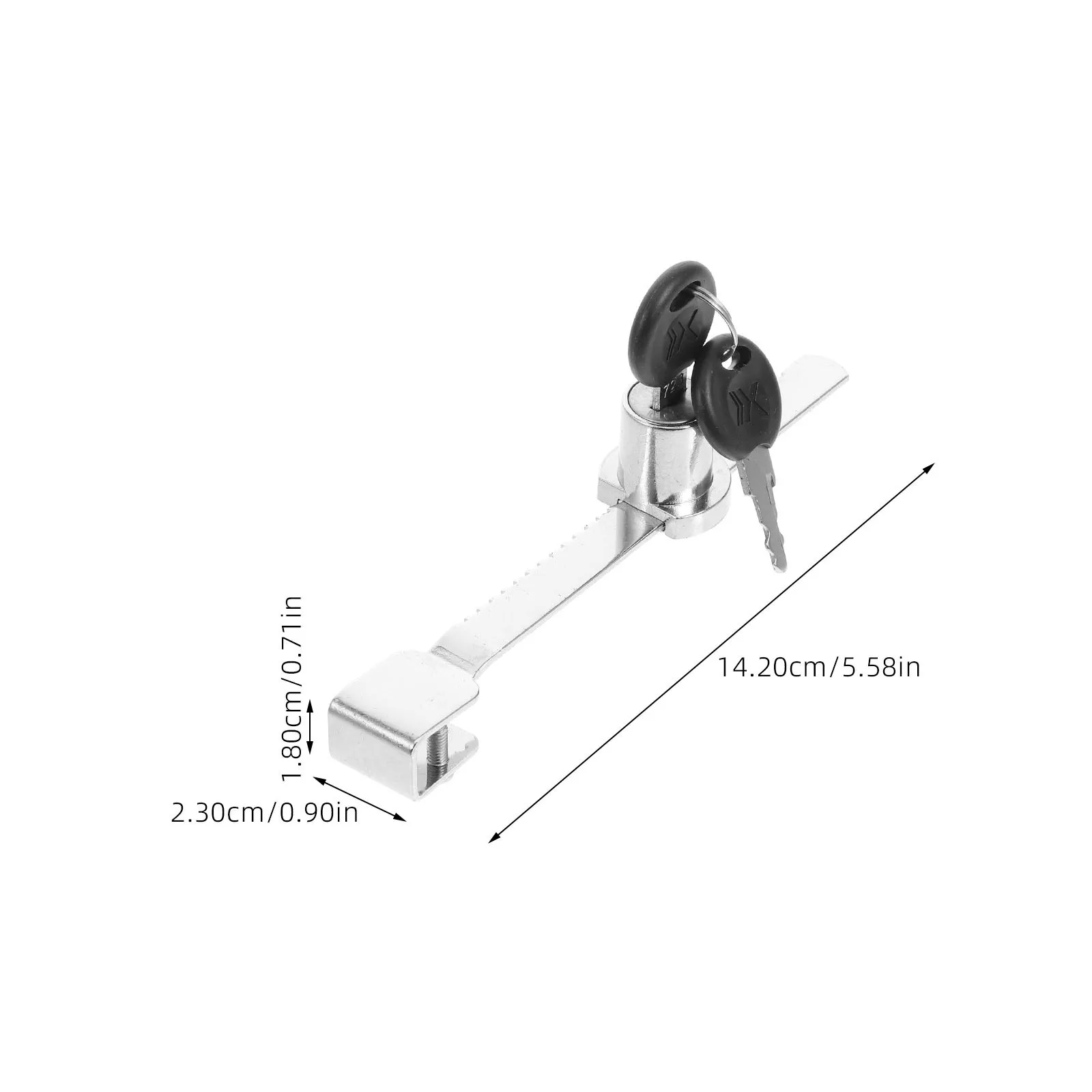 1 conjunto de fechadura para freezer e sorvete, porta de vidro deslizante, trava de segurança para vitrine, armário, geladeira profunda, gaveta, fechaduras com chave