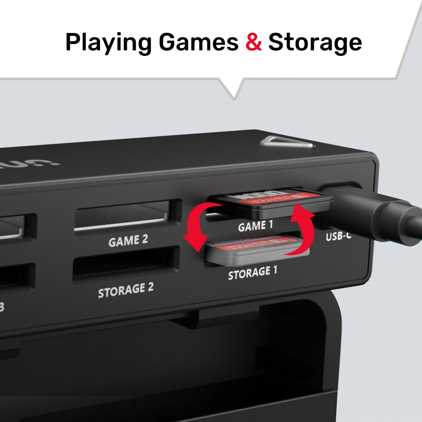 Imagem -05 - Game Card Reader para Nintendo Switch Cartões de Jogo Oled Switcher com Armazenamento Múltiplo Cartão Acessórios Titular Unitek8-in1