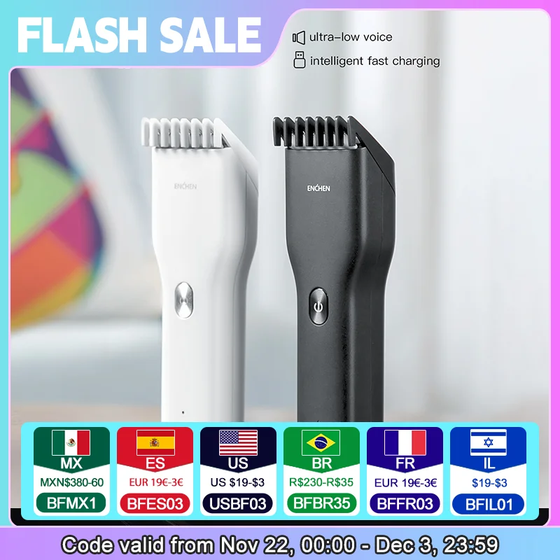 ENCHEN Boost Electric Hair Clipper Professional Cordless Fast Type-C Charging Ceramic Haircut Machine Hair Trimmer For Men Adult