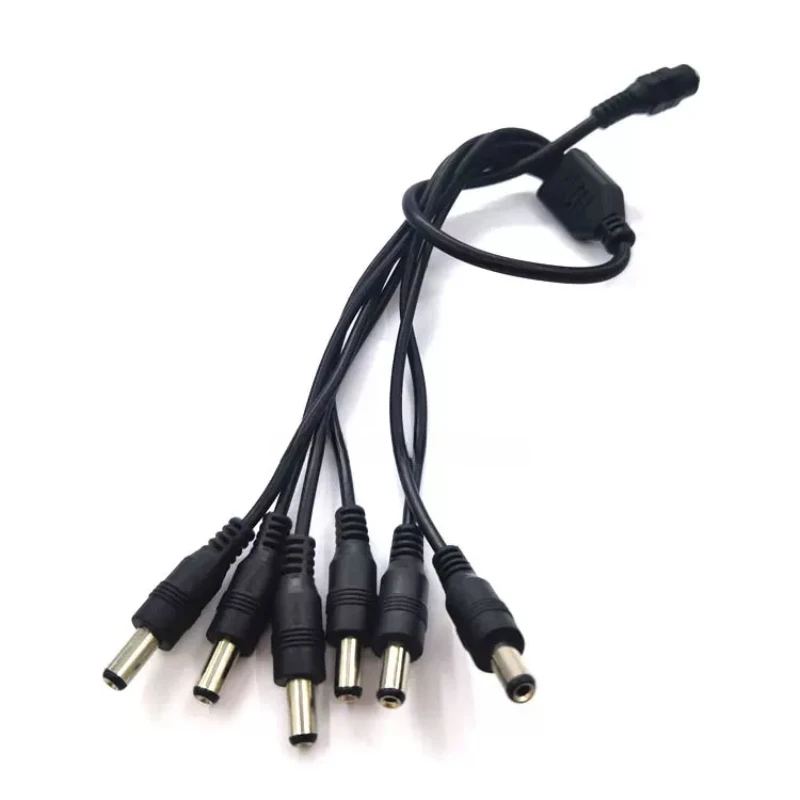 DC 12V 1 Female 2 3 4 8 Male Way Y Splitter Cable 5.5*2.1mm Female Male Extend Power Cord For CCTV Camera Home Appliance LED