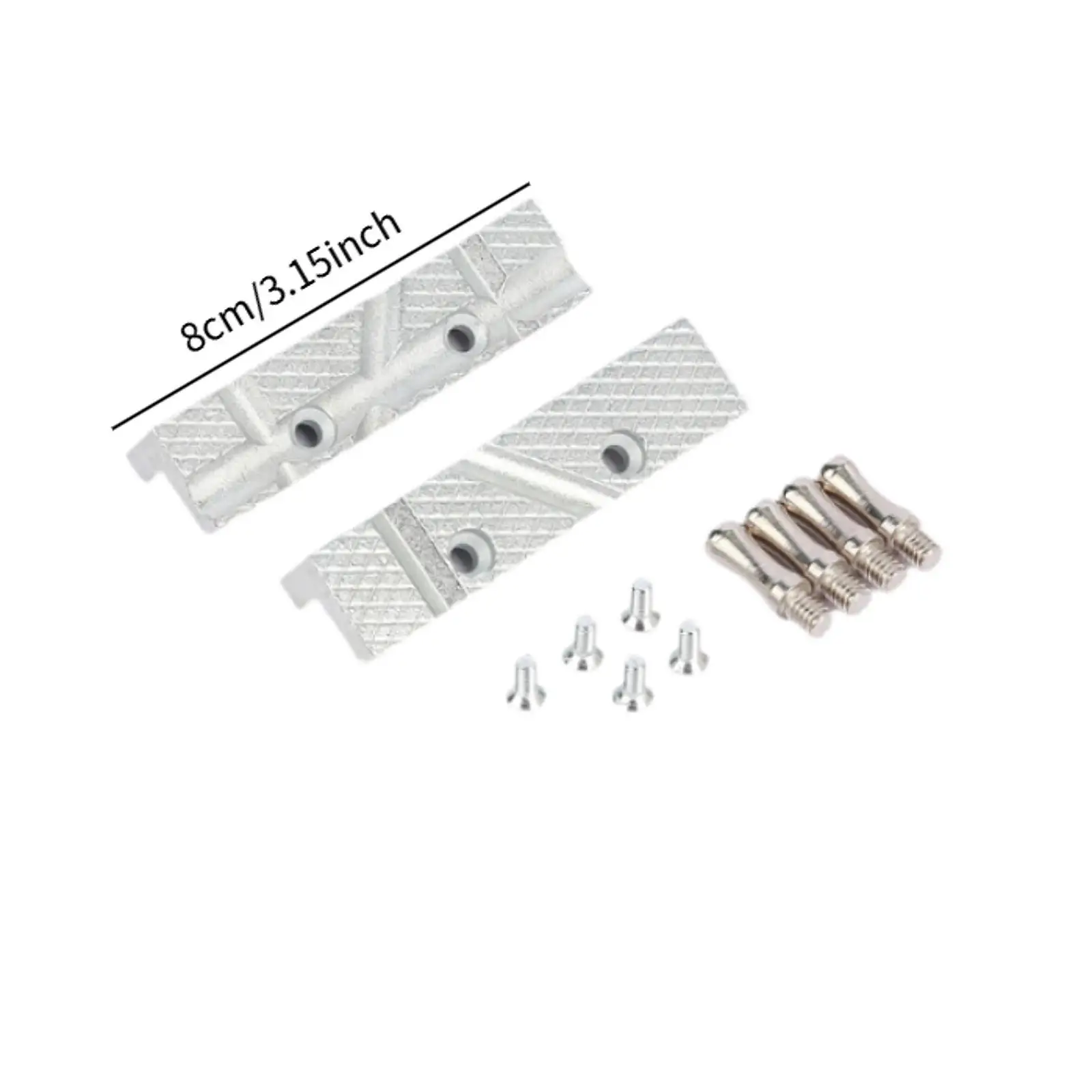 Vise Jaws Accessories Silver Portable Premium Heavy Duty User Friendly Rust Resistant with Screw Anti Slip Replacement Part