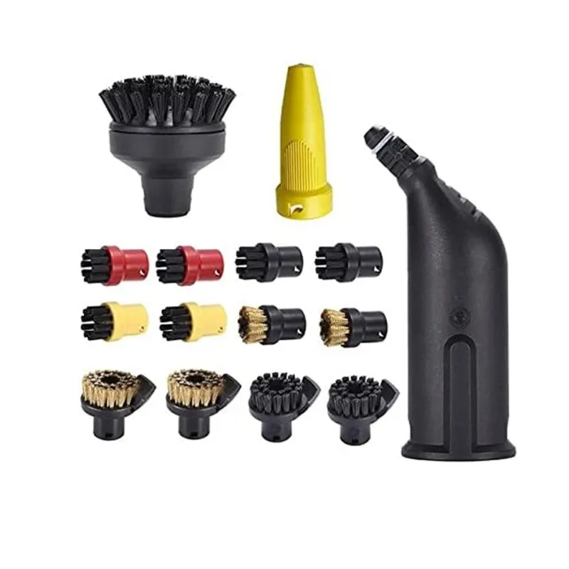 

【RAMADAN SALE】Durable Brass+ Nylon Brush Nozzle Set For Karcher Steam Cleaners SC1 SC2 SC3 SC4 SC5 SC7 CTK10 For Removing Stubbo