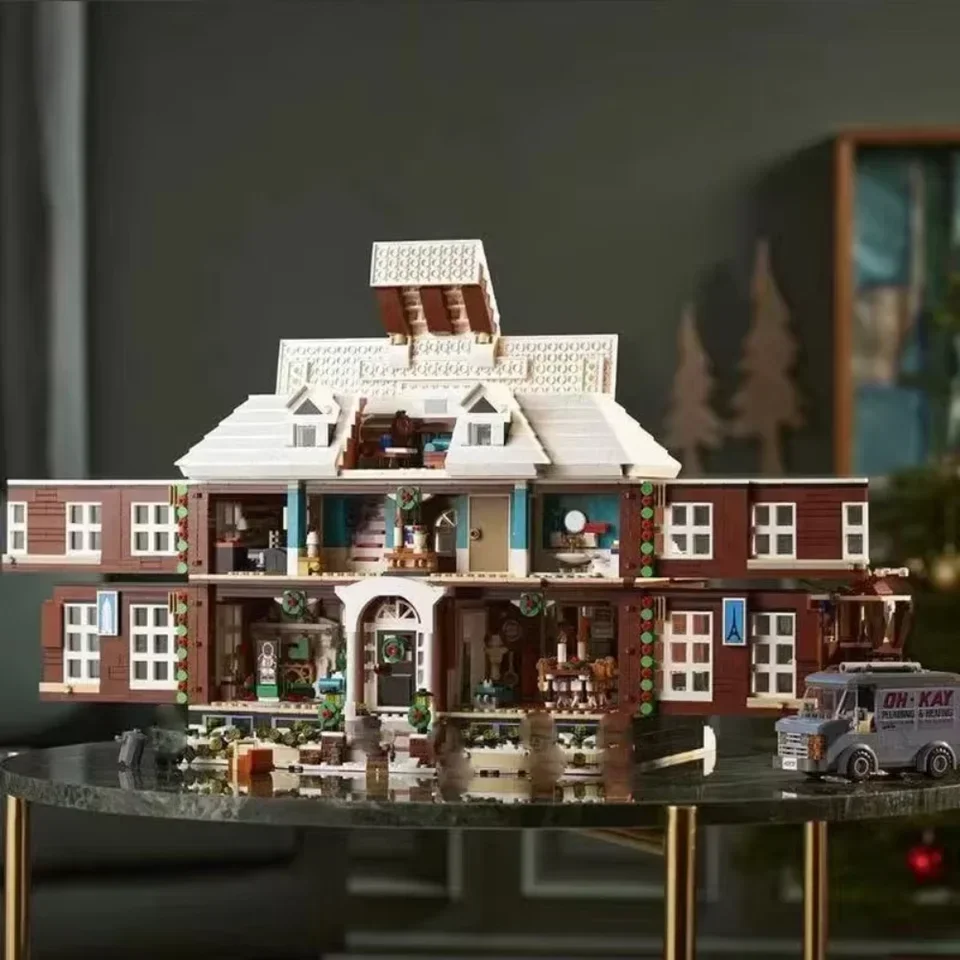 3955pcs Hot Selling Home Alone House Moc Building Blocks Movie Scene Architecture Model Diy Ornament Premium Christmas Birthday