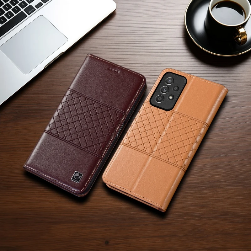 

Nappa Genuine Leather Magnetic Flip Cover For Samsung Galaxy A12 A22 A32 A42 A52 A72 A11 A21 A31 A41 A51 A71 Wallet Phone Case