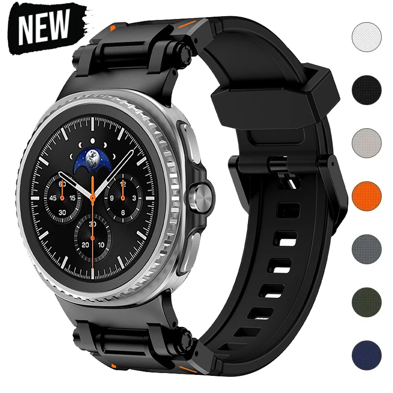 حزام سيليكون موصل معدني لساعة سامسونج جالاكسي 8 40 مللي متر 44 مللي متر 8 كلاسيكي 46 مللي متر سوار رياضي لساعة جالاكسي معصمه #1