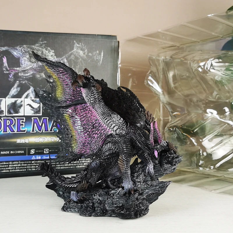 21cm Monster Hunter Anime Figure Gore Magala CFB Figures Black Erosion Dragon Figurine Model Pvc Statue Doll Ornament Toys Gift