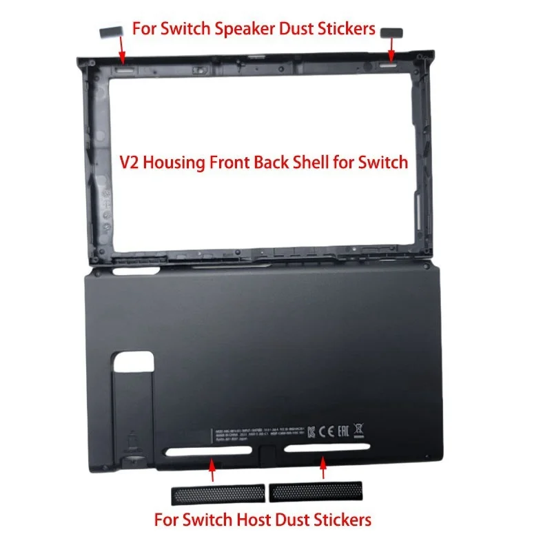 

HAC-001(-01) V2 Version New TOP Bottom Housing Shell Backplate Shell for Switch Game Console Replacement Parts Front Rear Shell