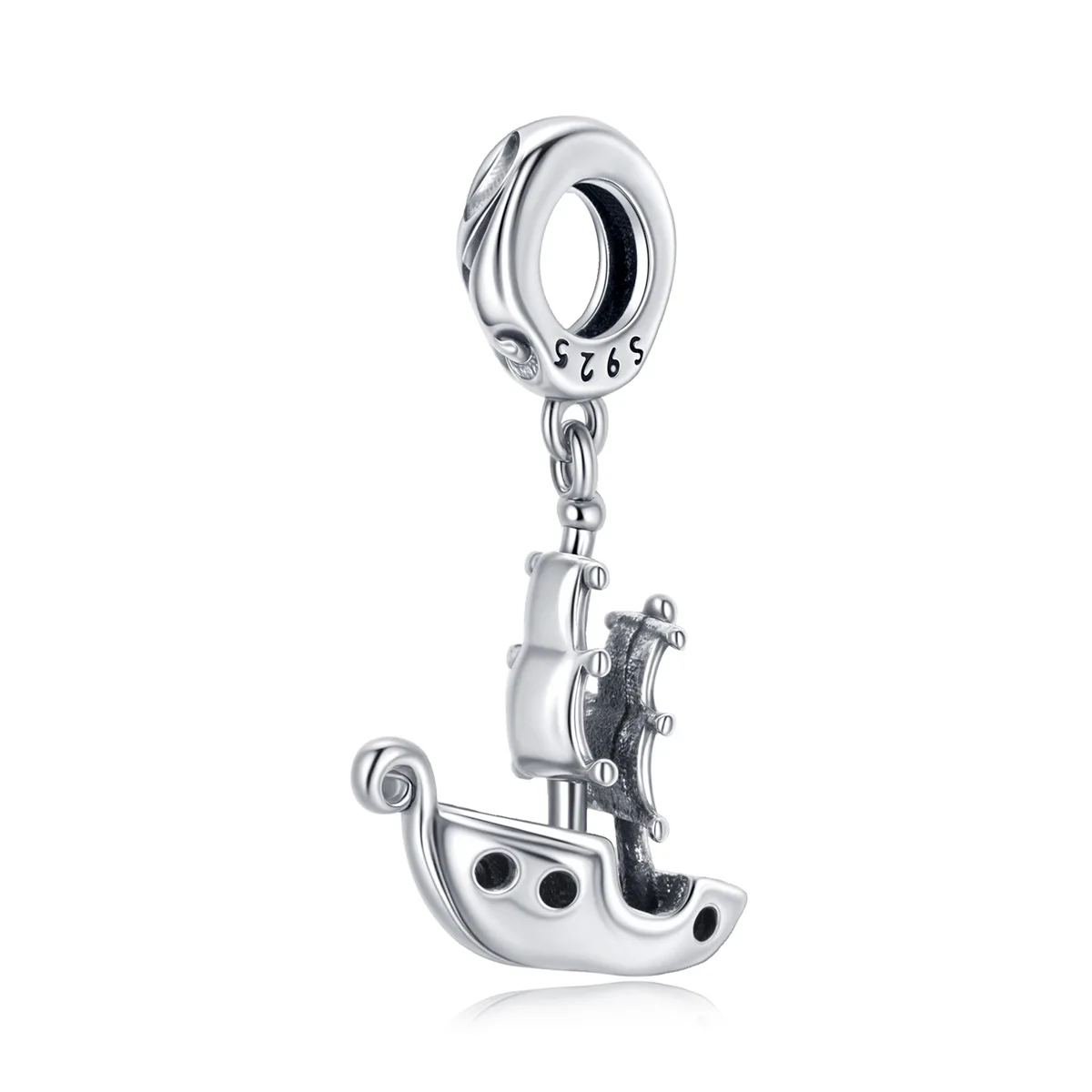 

PANQDIY 925 Sterling Silver Boat Pendant Charm For DIY Bracelet Necklace Sailing Jewelry DIY Women's Pendant Bracelet