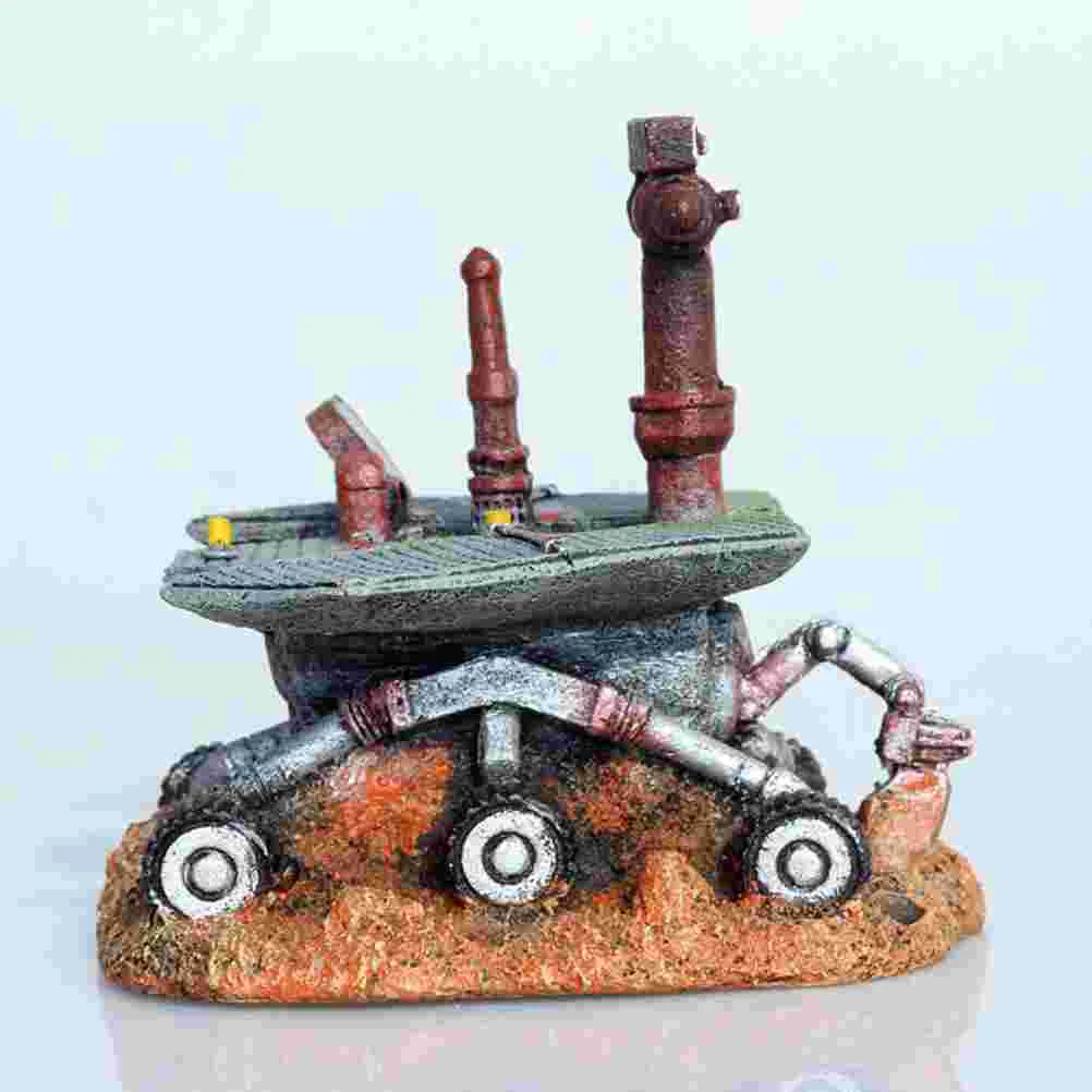 

Mars Rover Ornament Decor Aquarium Fish Tank Artificial Snake Accessories Ornaments Resin Toy Decoration