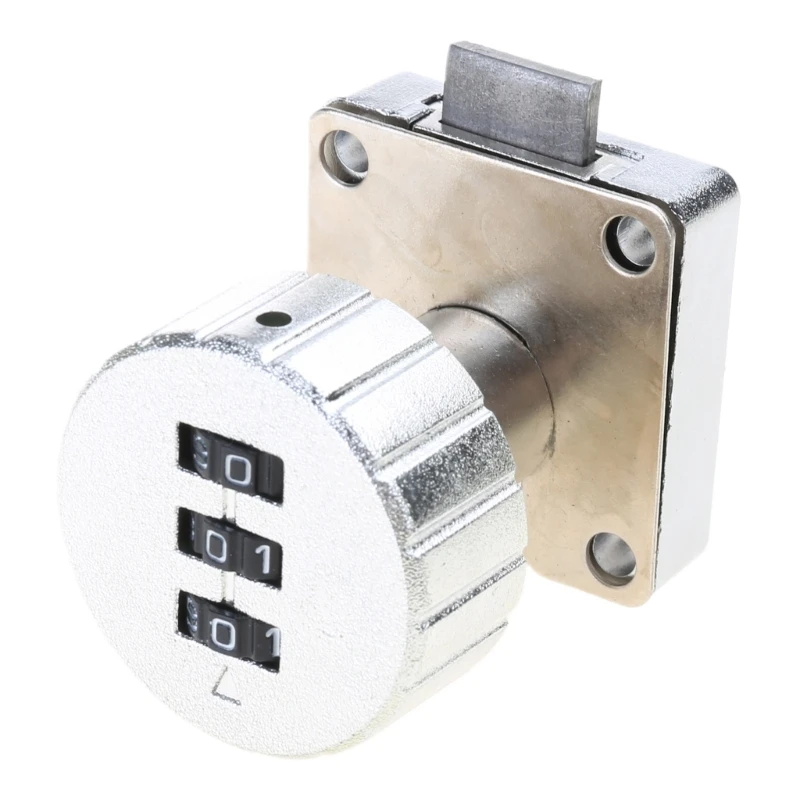 3-Digit Combination Cabinet Lock Drawer Mechanical Lock Keyless Cam Lock Password Coded Lock for Mail Box Cabinet Door