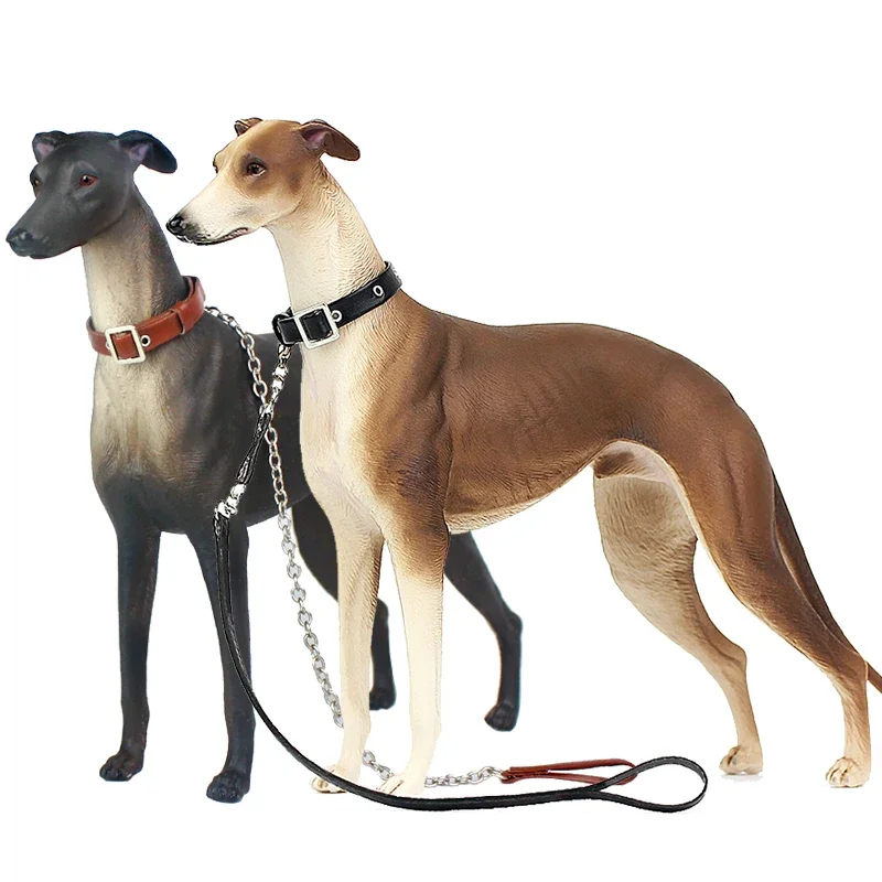 Simulation Animal Model Children's Toy Pet Dog Greyhound Outdoor Hand-run Soldiers with Ornaments Figure Model