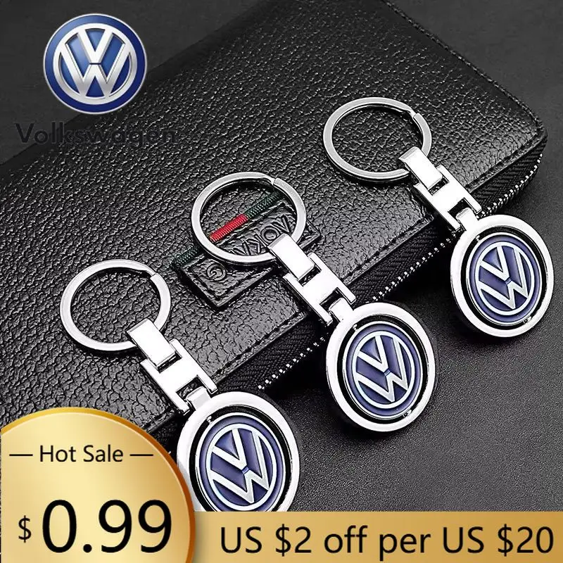 

Для VOLKSWAGEN VW: Креативные вращающиеся брелоки-подвески с эмблемой автомобиля для Volkswagen Passat, Tiguan, Golf, Sharan, Sagitar, Lavi