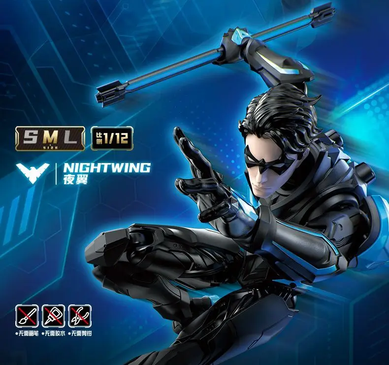 

New Arrival Night Hero Building Block Model Highly Posable Assembled Action Collectible Toy Gift For Fans Collection