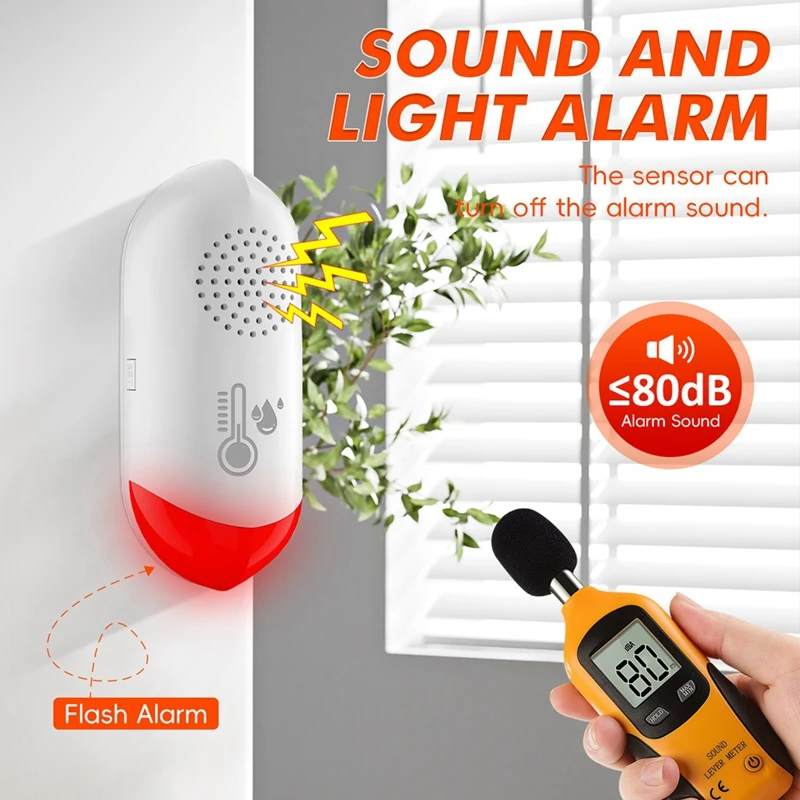 M05K WIFI Temperature And Humidity Sensor Furnishing Temperature And Humidity Detector Intelligent Temperature Humidity Alarm