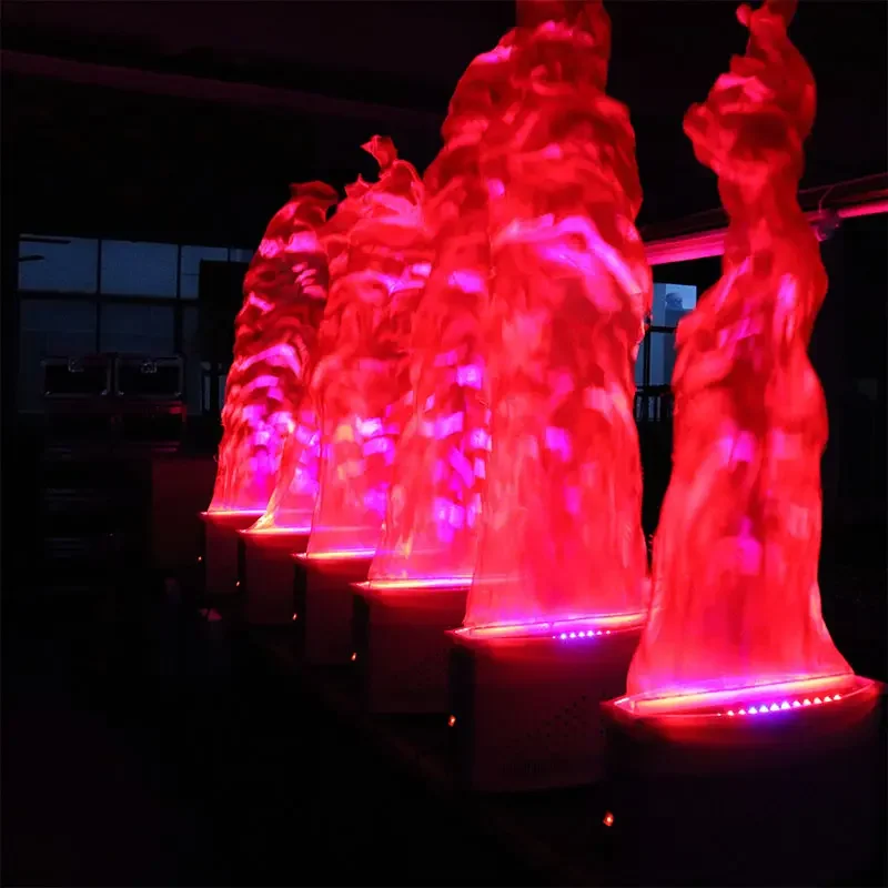 Macchina per effetti di fiamma artificiale Disco Party Bar Spettacolo di nozze Macchina per effetti di fiamma realistici e luci a LED Effetto fiamma simulato