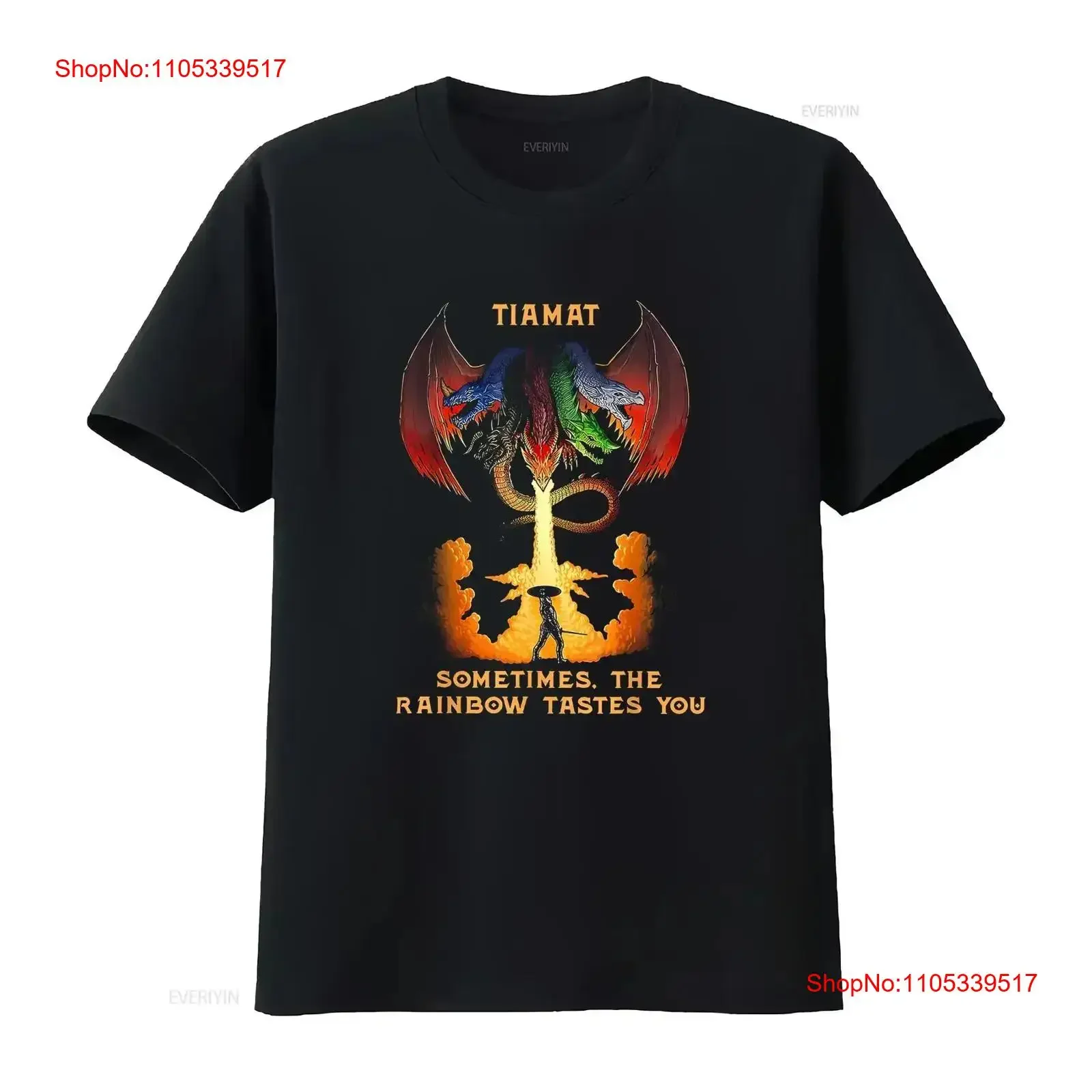 NEW LIMITED Dragon Tiamat Sometimes The Rainbow Tastes You T Shirt vintage Washed Top For Everyday Wear Stretched Versatile