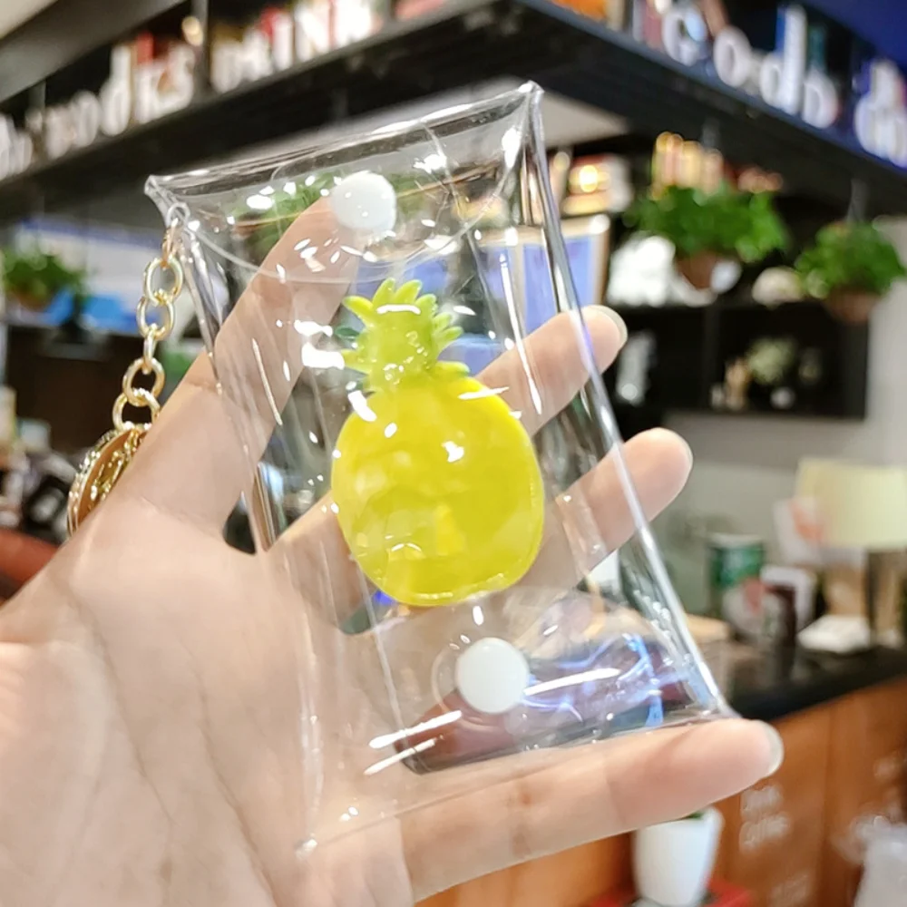 مفتاح كيس التخزين المحمولة شفافة بولي كلوريد الفينيل حقيبة مفاتيح صغيرة محفظة نسائية للعملات المعدنية البلاستيكية الملحقات الصغيرة الحقيبة لتخزين العملات المعدنية الاستخدام اليومي حقيبة