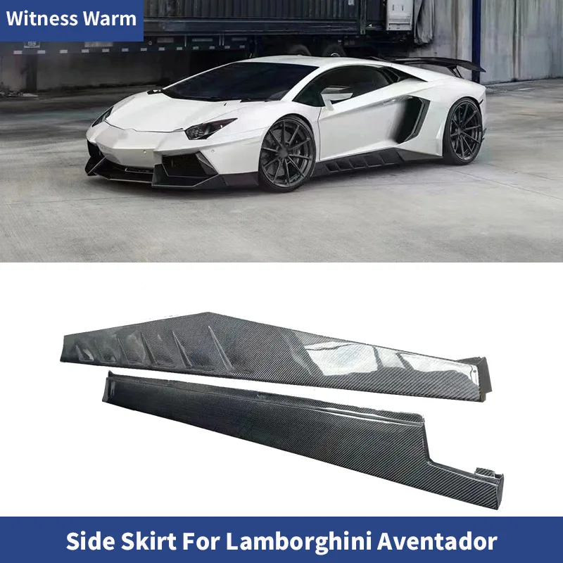 LP700 LP720 LP750 Carbon Fiber Side Skirts Apron Lip for Lamborghini Aventador Car Body Kit 2011+